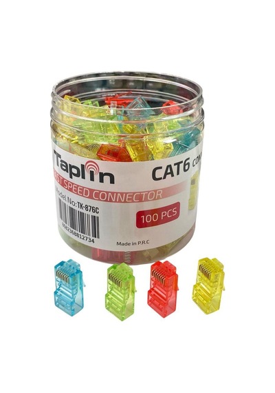 Taplin Tk-876c Rj45 Cat6 8p-8c 4 Renkli Soket - 100adet
