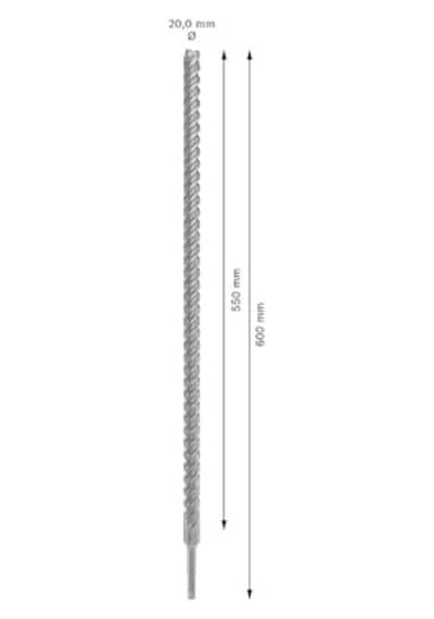 Pro Sds -5x Kırıcı Delici Delme Ucu Donatılı Ø 20 00 Mm Professional Aksesuar Kırıcı Delici