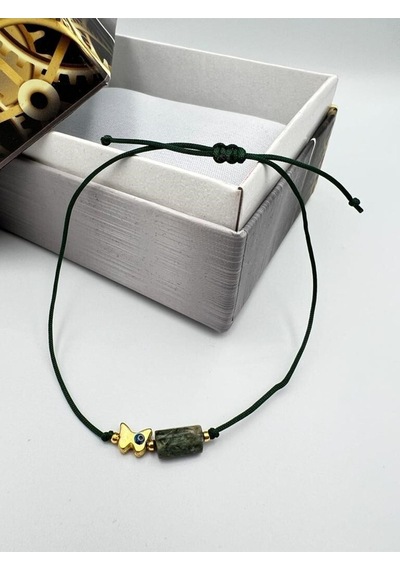 Gümüştel El Sanatları Sertifikalı Zümrüt Doğal Taş Bileklik Kelebek Obje Detaylı Makrome Örgülü Kilit El Işçiliği Çok Renkli Gümüştel El Sanatları Sertifikalı Zümrüt Doğal Taş Bileklik Kelebek Obje Detaylı Makrome Örgülü Kilit El Işçiliği Çok Renkli
