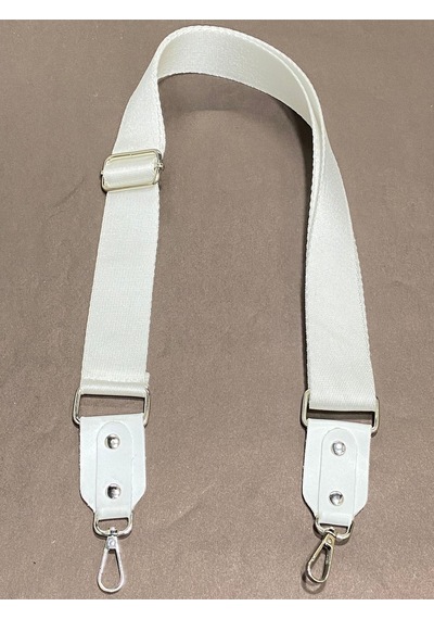 Karantuhafiye Derili Palaska Askı / Polyester Palaska Askı / Palaska Sap / Polyester Çanta Sapı Beyaz Beyaz