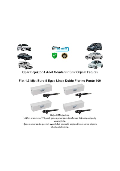 Opar 55219886 Enjektör Fiat 1.3 Mjet Euro 5 Egea Linea Doblo Fiorino Punto 500