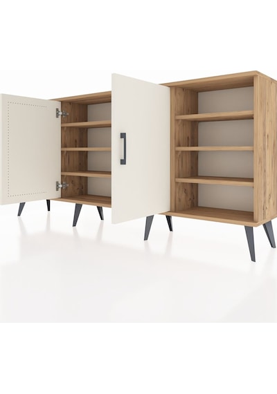 Arges Konsol 9 Raflı 2 Kapaklı 176x30x83 Çam-aytaşı/çam Aytaşı/çam Arges Konsol 9 Raflı 2 Kapaklı 176x30x83 Çam-aytaşı/çam Aytaşı/çam