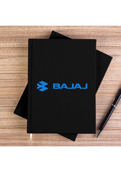 Bajaj Logo 2 Siyah Çizgisiz Kanvas Defter