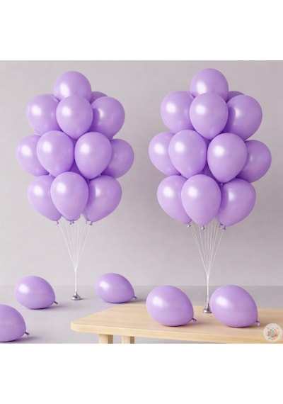 Metalik Lavanta Balon 20 Adet 11" 28cm Parti Ve Doğum Günü Balonu Çok Renkli