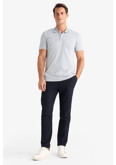 DeFacto Slim Fit Dar Kesim Polo Yaka Kısa Kollu Pamuklu Modal Karışımlı Basic Düz Tişört M6609AZ24SPGR130