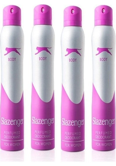 Slazenger Pembe Kadın Parfüm Sprey Deodorant 4 x 150 ML