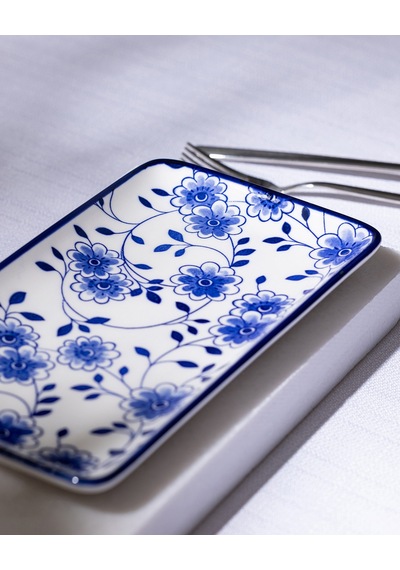 Madame Coco Reve Bleu Seren Dikdörtgen Tabak - 22 Cm - Mavi/beyaz 8684427225745 Çok Renkli
