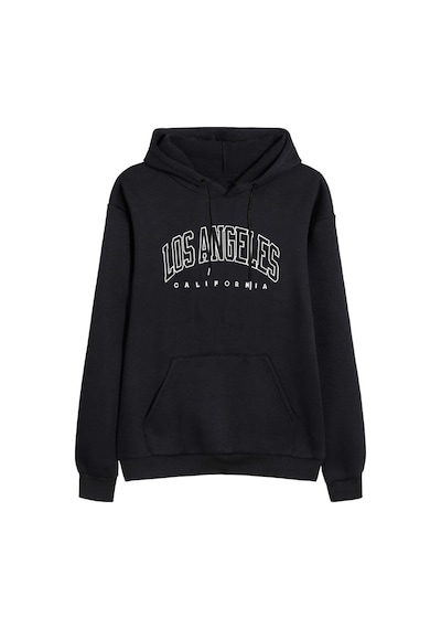 Los Angles Baskılı Sweatshirt Siyah