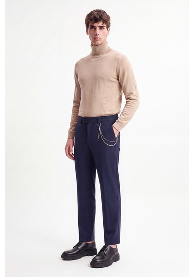 Antioch Erkek Aksesuar Detaylı Slim Fit Pantolon Lacivert