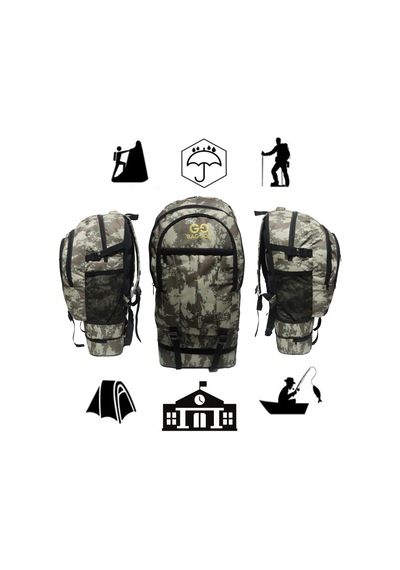 Baggor Siyah 90 L Outdoor Sırt Çantası Siyah