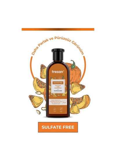 Tresan Bal Kabağı Onarıcı Sülfatsız Şampuanı 300 Ml Tüm Saçlar