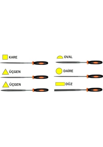 6 Parça Mini Eğe Ahşap Oyma Şekil Verme Ege Set 160 Mm..