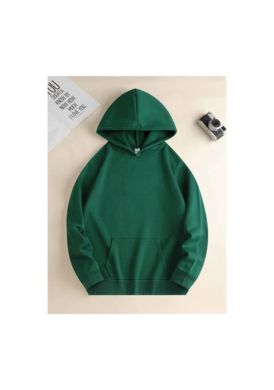Medinenur Night Baskılı Kapüşonlu Sweatshirt Yeşil