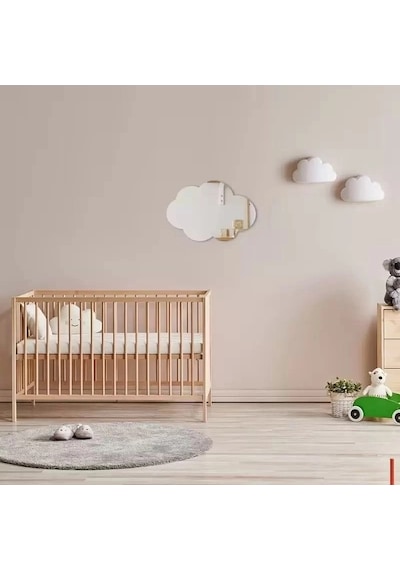 Durukar 30x20 Cm Bulut Formlu Kırılmaz Pleksi Duvar Aynası - Çocuk Odası Güvenli Ayna Çok Renkli