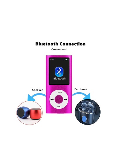 5007mp Metal Mp3 Player Renli Ekranlı Fm Radyolu Bluetoth Lu Hafıza Kartı Girişli Müzik Çalar