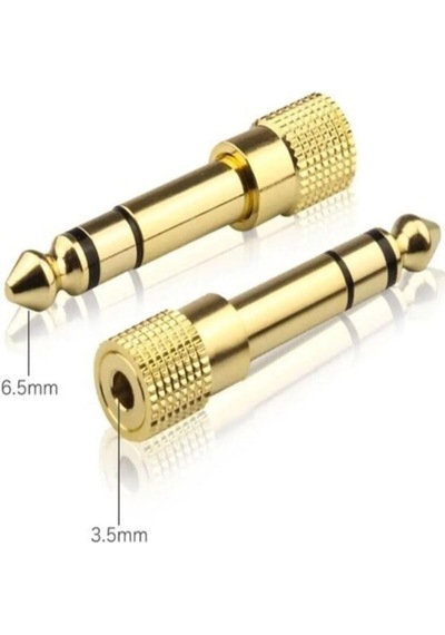 6.5 Mm To 3.5 Mm Çevirici Dönüştürücü Piyano Gitar Bağlama Amfi Ses Sistemi Uyumlu Jack Adaptör