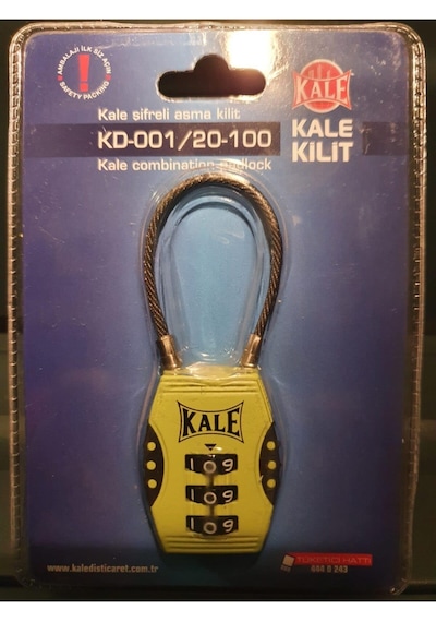 Kale Kilit Kale Şifreli Asma Kilit 3 Basamaklı Şifreleme