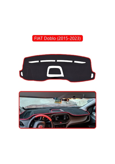 Fıat Doblo 2015-2023 Modellerine Uygun Eski Ortası Açıktorpido Koruma Halısı Kırmızı Kenar