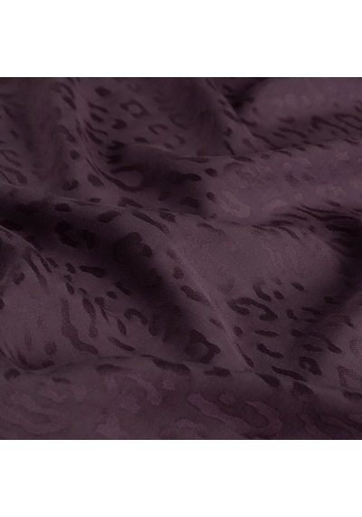 İpekevi Monogram Şal - Leopar Desenli - İncir Moru Mor