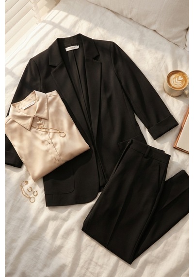 Hanezza Yeni Sarap Rengi Kadın Blazer Ceket Büyük Beden Takım Elbise Uyumlu Siyah - 5553107 Siyah Hanezza Yeni Sarap Rengi Kadın Blazer Ceket Büyük Beden Takım Elbise Uyumlu Siyah - 5553107 Siyah