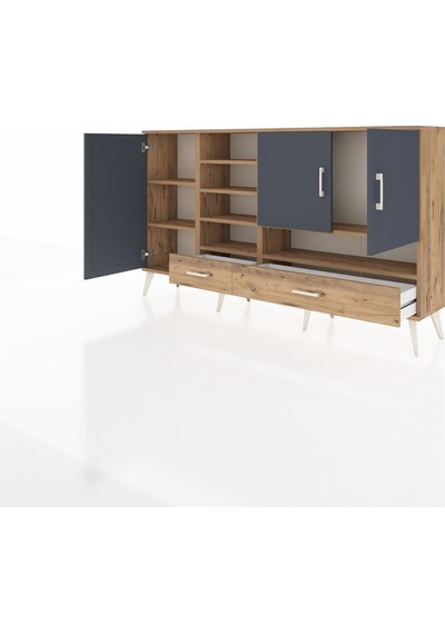 Arges Konsol 8 Raflı 2 Çekmeceli 3 Kapaklı 176x30x99 Çam-antrasit/çam Antrasıt/atlas Çam - Atlas Çam Arges Konsol 8 Raflı 2 Çekmeceli 3 Kapaklı 176x30x99 Çam-antrasit/çam Antrasıt/atlas Çam - Atlas Çam