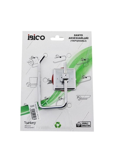 İbico Banyo Bny-508 Metal Açık Wc Kağıtlık Yapışkanlı Montaj
