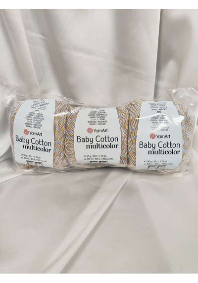 Baby Cotton Multicolor El Örgü İpi 3 Adet - 5212