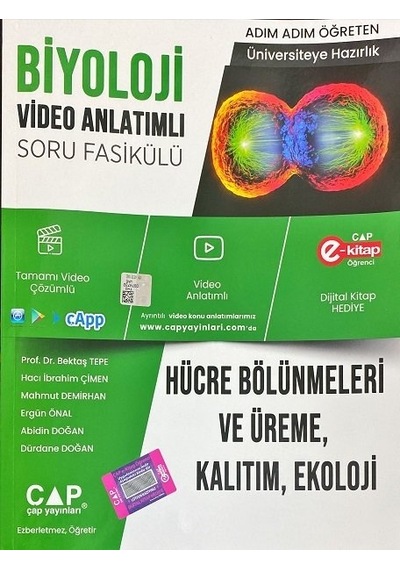 Biyoloji Hücre Bölünmeleri ve Üreme Kalıtım Ekoloji Konu Anlatımlı Soru Bankası -  Çap Yayınları