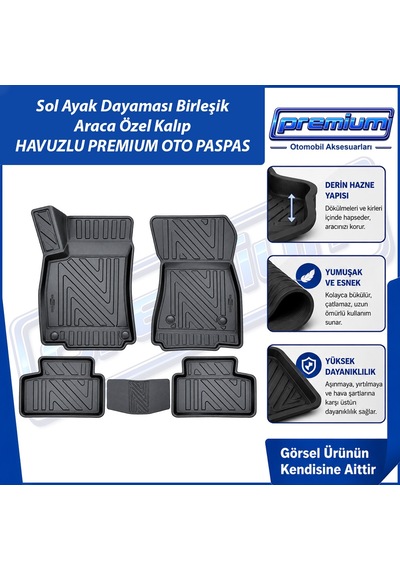 Mercedes Cla Serisi Paspas Araca Özel C118 - X118 Kasa 2020 Sonrası Derin Havuzlu Premium Oto Paspas