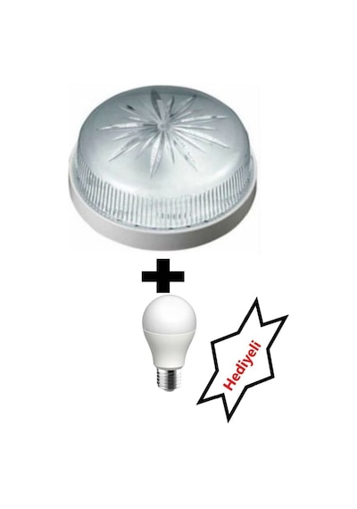 Tavan Lambası Glop Armatür. Wc Tuvalet Banyo Balkon Merdiven Teras Aydınlatma +led Ampul 1