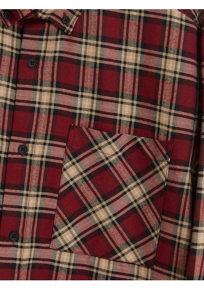 Lcw Eco Kırmızı Regular Fit Ekose Erkek Gömlek Ceket