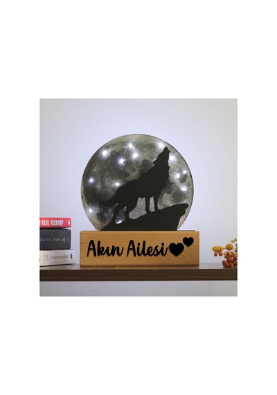 Led Işıklı Pleksi Dolunay Kişiselleştirilebilir Dekoratif Biblo Ursula Kurt Anahtar Askılığı Gri - 737202186