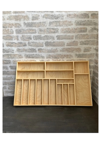 75x45 Cm Ayfiwood Ahşap Kaşıklık Çekmece İçi Yemek Takımı Ve Servis Gereçleri Düzenleyici Organizer