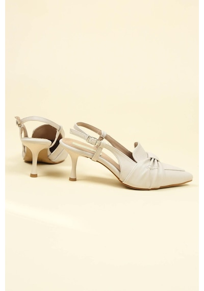Birikon Büzgü Fiyonklu Stiletto Taş-taş Taş