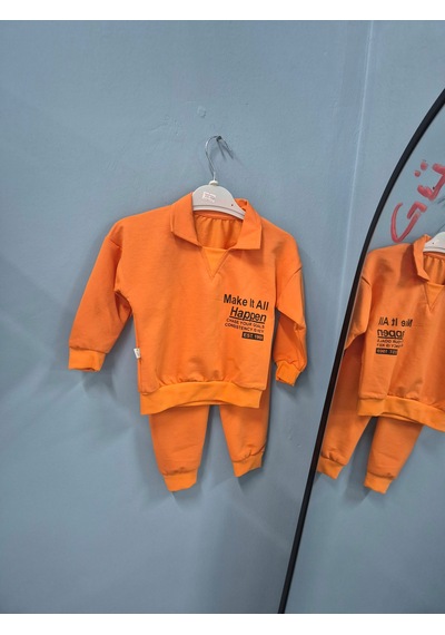 Güneş Kid's Bebek Polo Yaka İkili Takım Açık Turuncu