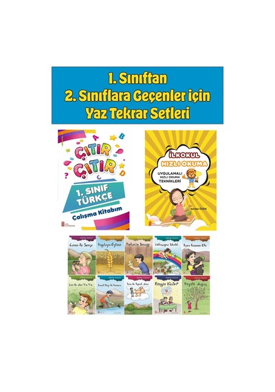1.sınıftan 2.sınıfa Geçenler İçin Hızlı Okuma İle Çıtır Türkçe Çalışma Kitabım+10 Lu Hikaye Seti 4