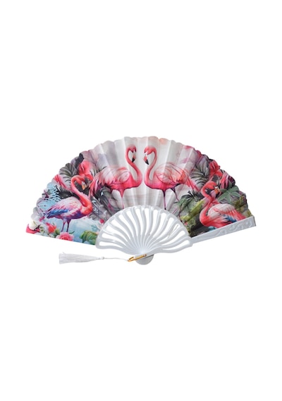 Yelpaze Flamingo Desnli Şık Serinletici