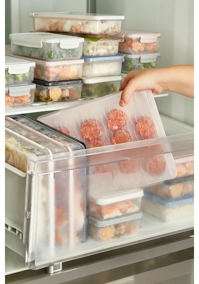 Selka Home 6 Adet 2,5 Lt. Nora Organizer  Buzdolabı Buzluk Düzenleyici  Saklama Kabı