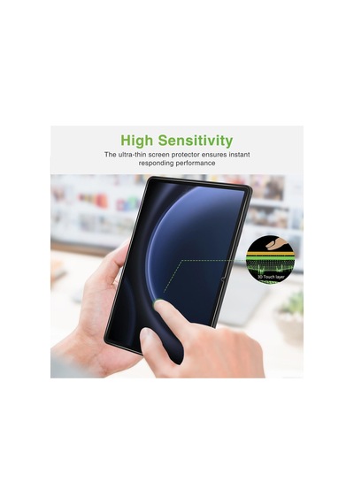 Samsung Galaxy Tab S9 Fe 10.9 İnç Tablet Ekran Koruyucu Cam Nano Esnek Kırılmaz Tam Kaplar