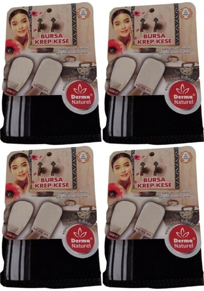 Derma Naturel Krep Kese - Siyah Ms-28 4 Lü Set