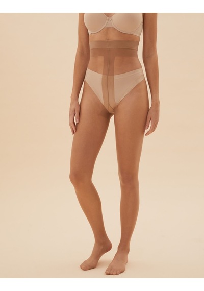 Marks & Spencer 3'lü 10 Denye Mat Külotlu Çorap Seti T60007410 Bej