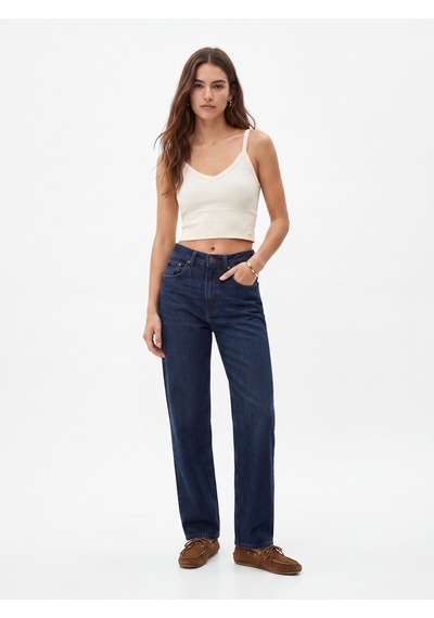 LTB Vanetta Zıp Straight Fit Fermuarlı Dark İndigo Jean Pantolon Koyu Indigo