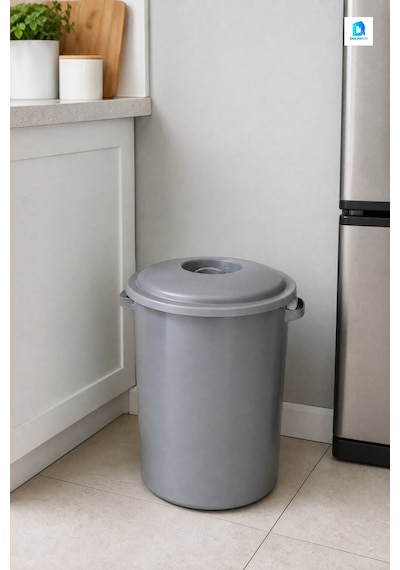 Eko Orta Çöp Kovası 35 L Plastik Banyo Çöp Kovası Çok Renkli