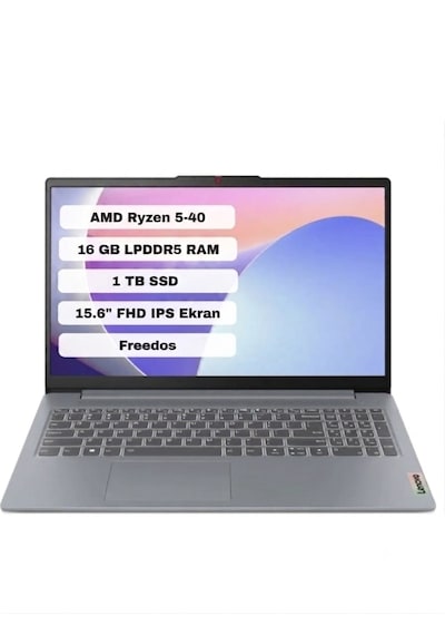 Lenovo IdeaPad Slim 3 15amn8 82XQ01H5TX R5-40 16 GB 1 TB SSD 15.6" Freedos Dizüstü Bilgisayar