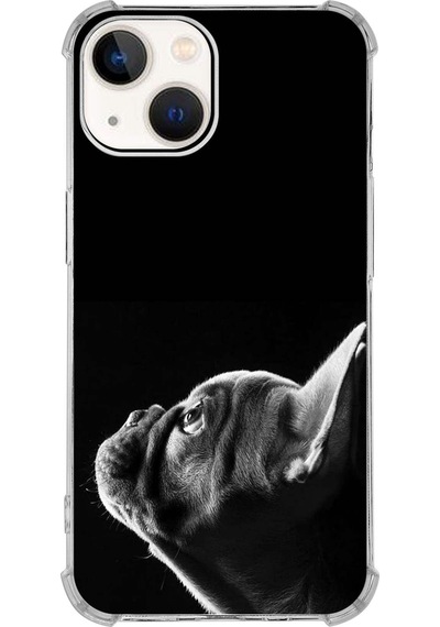 Apple Uyumlu iPhone 13 Köpek 1 Baskılı Şeffaf Köşe Korumalı Antişok Kılıf