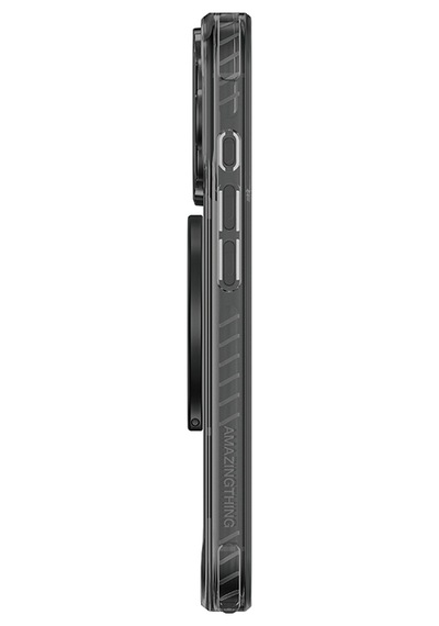 Apple Uyumlu iPhone 17 Pro Max Kılıf M-safe Yüzük Standlı Amazingthing Titan Pro Serisi Kapak Siyah Siyah