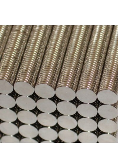 25 Adet - Yuvarlak Neodyum Mıknatıs, 7x1,5 Mm, Güçlü Magnet, N35 Kalite
