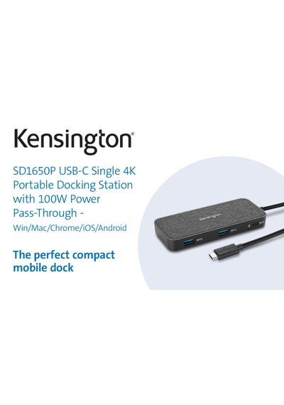 Kensington Sd1650p Usb-c 100w 4k Taşınabilir Bağlantı İstasyonu Usb Çoklayıcı