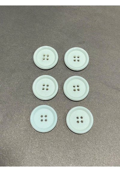 Trençkot Mont Düğmesi Italyan Düğme 20 Lı Set Beyaz 2,5 Cm M8926