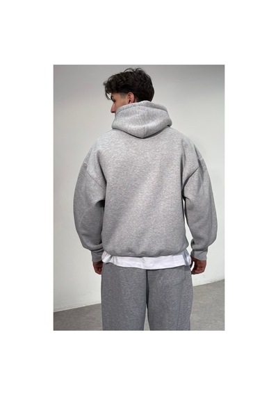 Zaee Zaeestudıo Renge Renk Baskılı Oversize Sweatshirt Gümüş Gri
